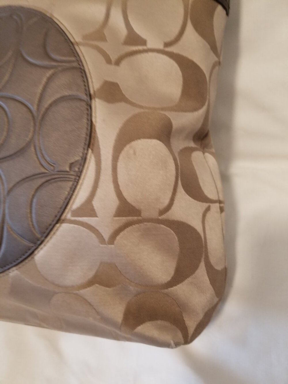 Authentic Coach Laura Signature Canvas Leather Large Tote Shoulder Bag 2013 - Picture 8 of 12